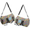 Retro Pixel Squares Duffle bag small front and back sides