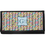 Retro Pixel Squares Canvas Checkbook Cover (Personalized)