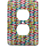 Retro Pixel Squares Electric Outlet Plate
