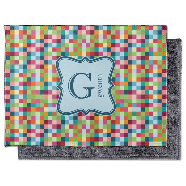 Retro Pixel Squares Electronic Screen Wipe - Flat