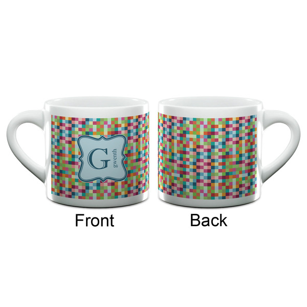 Retro Pixel Squares Espresso Cup - 6oz (Double Shot) (APPROVAL)