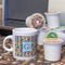 Retro Pixel Squares Espresso Cup - Single Lifestyle