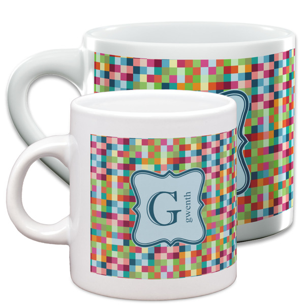 Retro Pixel Squares Espresso Mugs - Main Parent