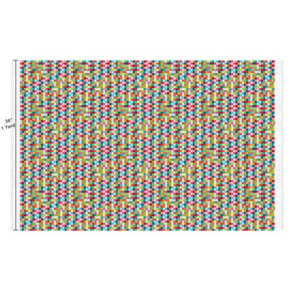 Retro Pixel Squares Fabric Full Yard