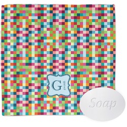 Retro Pixel Squares Washcloth (Personalized)