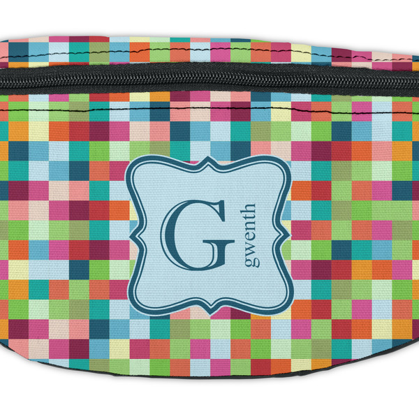 Retro Pixel Squares Fanny Pack - Closeup