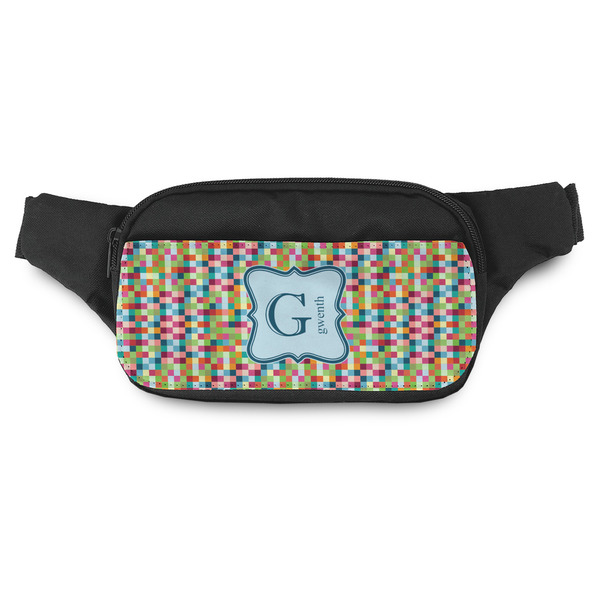 Custom Retro Pixel Squares Fanny Pack - Modern Style (Personalized)