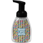 Retro Pixel Squares Foam Soap Bottle - Black (Personalized)