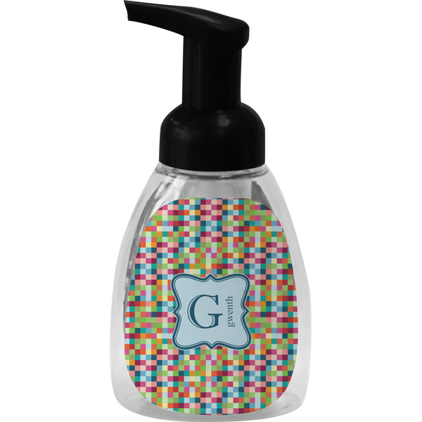 Retro Pixel Squares Foam Soap Bottle