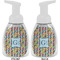 Retro Pixel Squares Foam Soap Bottle Approval - White