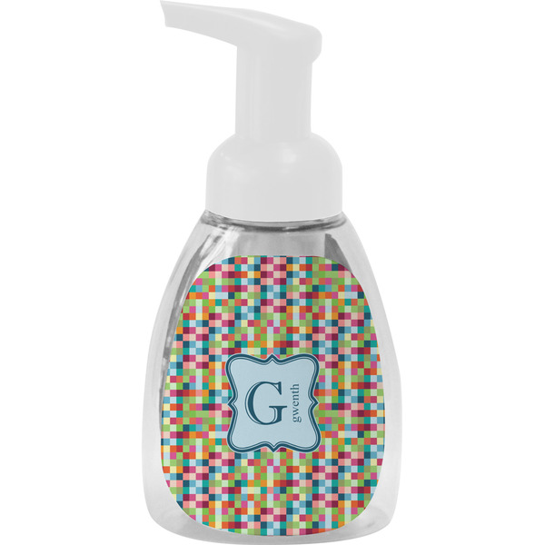 Custom Retro Pixel Squares Foam Soap Bottle (Personalized)