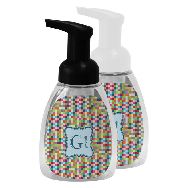 Retro Pixel Squares Foam Soap Bottles - Main