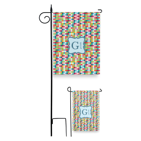 Retro Pixel Squares Garden Flag - PARENT/MAIN