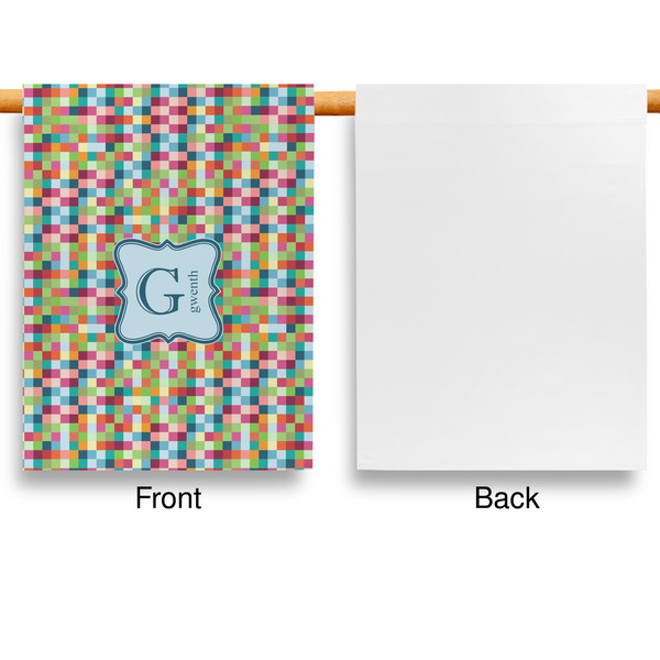 Retro Pixel Squares Garden Flags - Large - Single Sided - APPROVAL