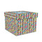 Retro Pixel Squares Gift Boxes with Lid - Canvas Wrapped - Medium - Front/Main