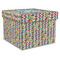 Retro Pixel Squares Gift Box with Lid - Canvas Wrapped - X-Large (Personalized)