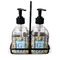Retro Pixel Squares Glass Soap & Lotion Bottles (Personalized)