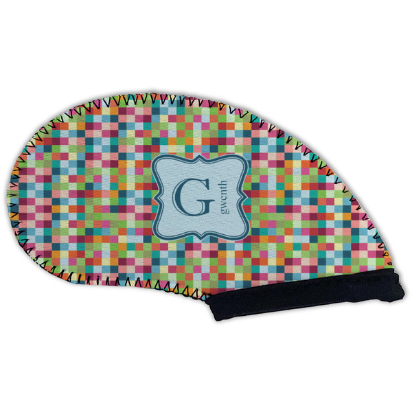 Retro Pixel Squares Golf Club Covers - BACK
