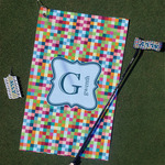 Retro Pixel Squares Golf Towel Gift Set (Personalized)