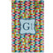 Retro Pixel Squares Golf Towel - Poly-Cotton Blend - Small w/ Name and Initial