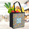 Retro Pixel Squares Grocery Bag - LIFESTYLE