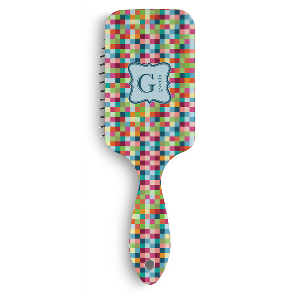 Custom Retro Pixel Squares Hair Brushes (Personalized)