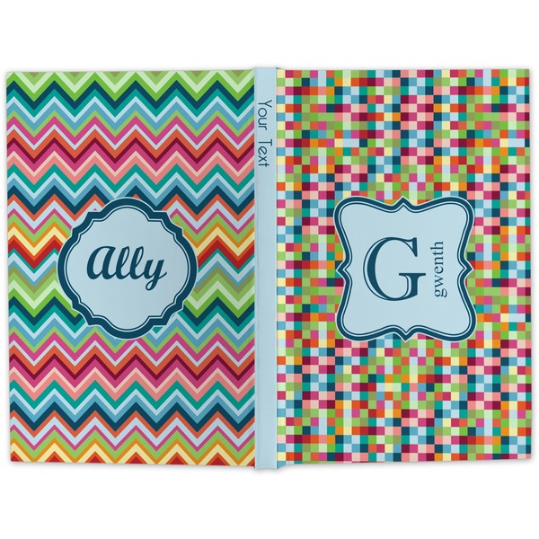 Retro Pixel Squares Hard Cover Journal - Apvl