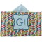 Retro Pixel Squares Kids Hooded Towel (Personalized)