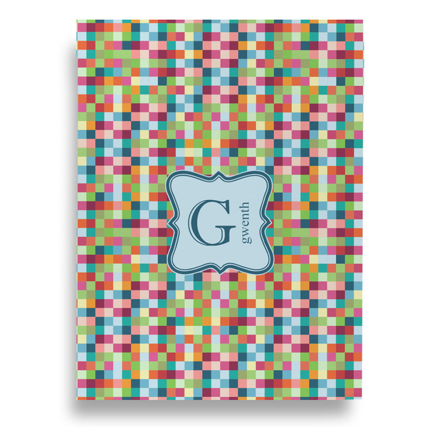 Retro Pixel Squares House Flags - Double Sided - FRONT