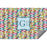 Retro Pixel Squares Indoor / Outdoor Rug - 8'x10' (Personalized)