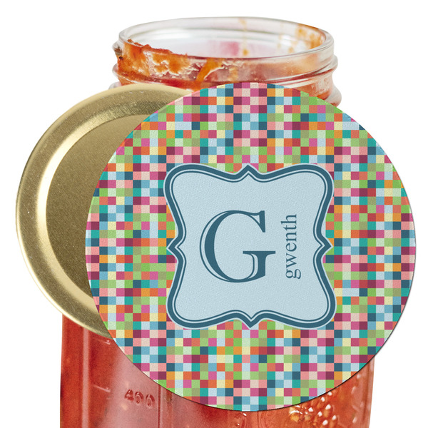 Custom Retro Pixel Squares Jar Opener (Personalized)