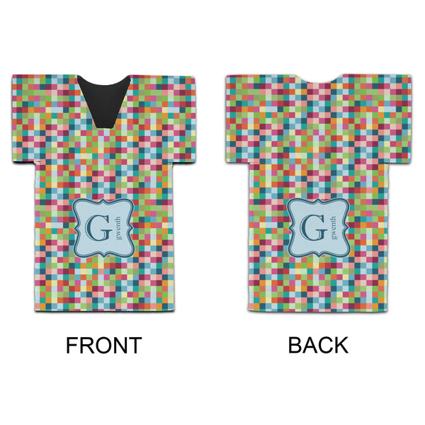 Retro Pixel Squares Jersey Bottle Cooler - APPROVAL