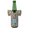 Retro Pixel Squares Jersey Bottle Cooler - FRONT (on bottle)