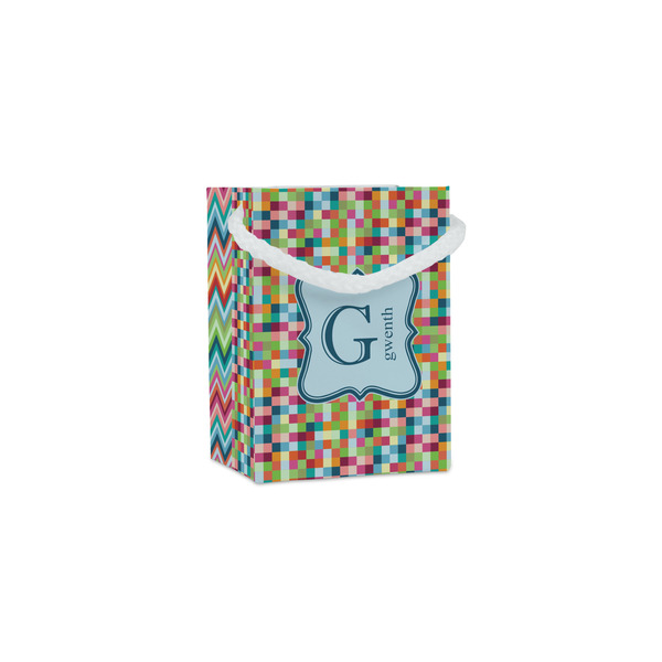 Custom Retro Pixel Squares Jewelry Gift Bags - Matte (Personalized)