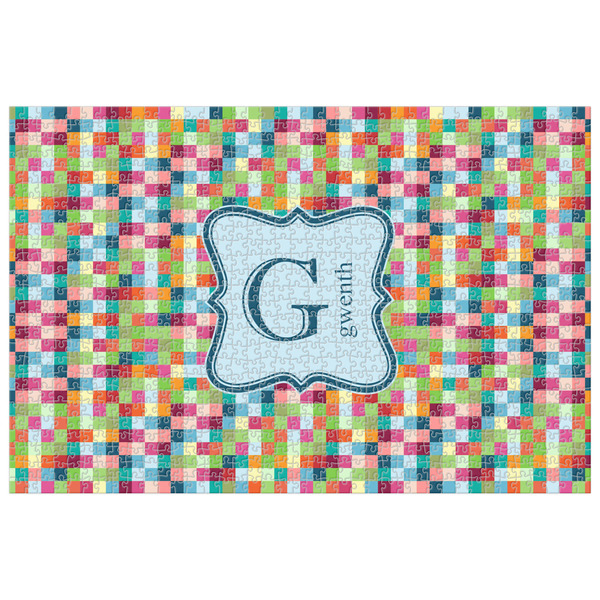 Custom Retro Pixel Squares 1014 pc Jigsaw Puzzle (Personalized)