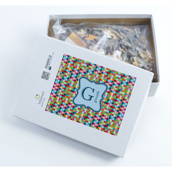 Retro Pixel Squares Jigsaw Puzzle 252 Piece - Box