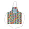 Retro Pixel Squares Kid's Apron w/ Name and Initial
