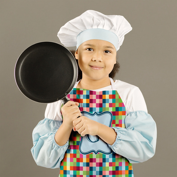 Retro Pixel Squares Kid's Aprons - Medium - Lifestyle