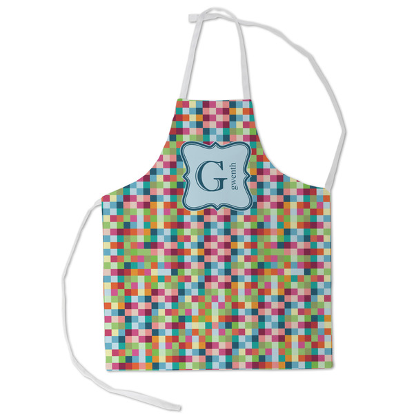 Custom Retro Pixel Squares Kid's Apron - Small (Personalized)