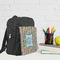 Retro Pixel Squares Kid's Backpack - Lifestyle