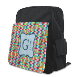 Retro Pixel Squares Preschool Backpack (Personalized)