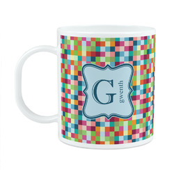 Retro Pixel Squares Plastic Kids Mug (Personalized)