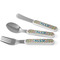 Retro Pixel Squares Kid's Flatware (Personalized)