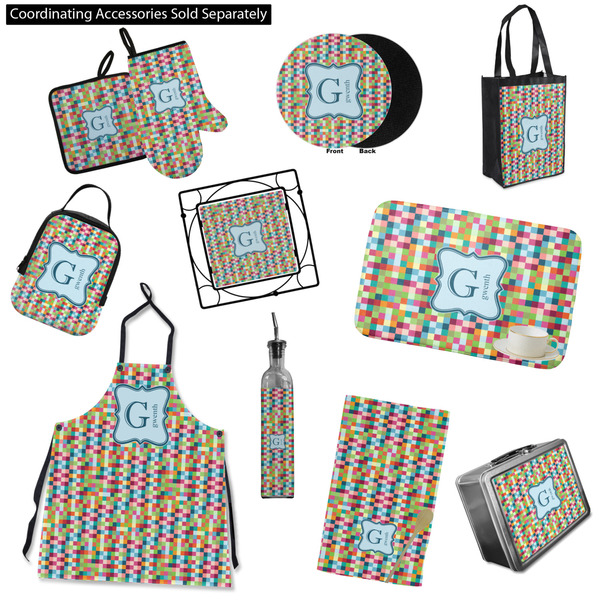 Retro Pixel Squares Kitchen Accessories & Decor
