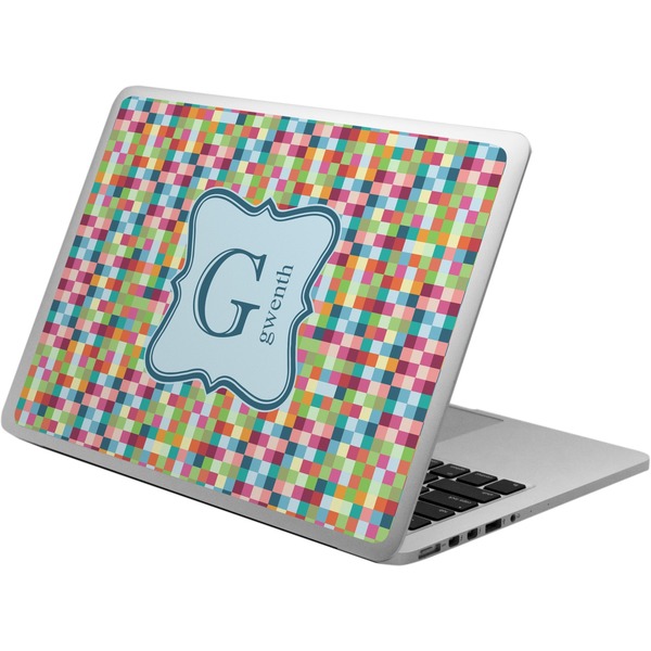 Custom Retro Pixel Squares Laptop Skin - Custom Sized (Personalized)