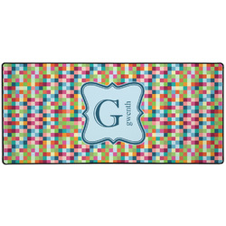 Retro Pixel Squares 3XL Gaming Mouse Pad - 35" x 16" (Personalized)