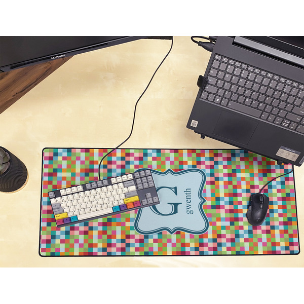 Retro Pixel Squares Large Gaming Mats - LIFESTYLE
