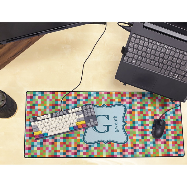 Retro Pixel Squares Large Gaming Mats - LIFESTYLE