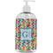 Retro Pixel Squares Plastic Soap / Lotion Dispenser (16 oz - Large - White) (Personalized)
