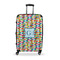 Retro Pixel Squares Large Travel Bag - With Handle